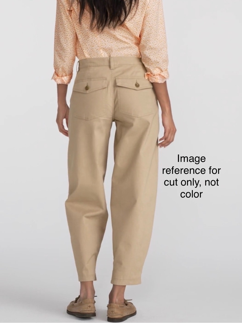 Lands End High Rise Barrel Leg Utility Ankle Pants - Picture 5 of 5